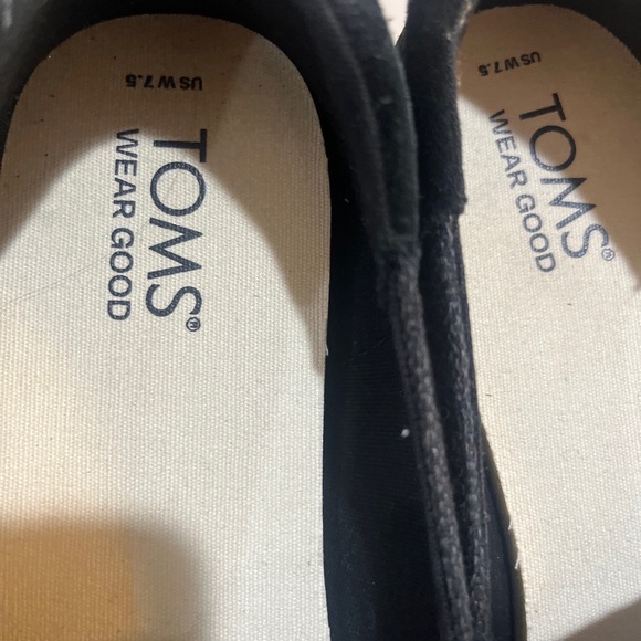 Womens TOMS Black Canvas PALMA Slip On Shoes Size 7.5 NIB Torn Off Lid - Picture 4 of 9